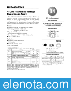 ON Semiconductor NUP4060AXV6 datasheet