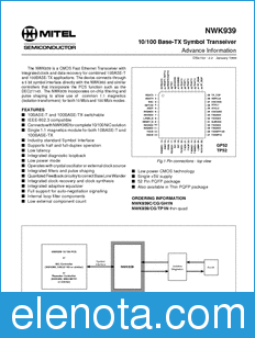 Zarlink Semiconductor NWK939 datasheet