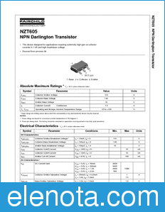 Fairchild NZT605 datasheet