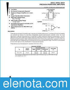 Texas Instruments OP07C datasheet