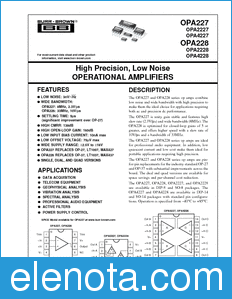 Texas Instruments OPA2228 datasheet