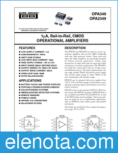 Texas Instruments OPA349 datasheet