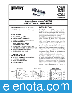 Texas Instruments OPA4241 datasheet