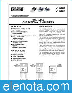 Texas Instruments OPA452 datasheet