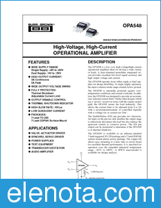 Texas Instruments OPA548 datasheet