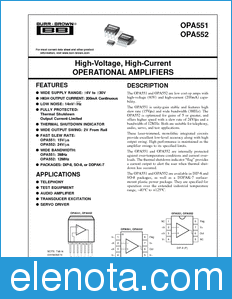 Texas Instruments OPA551 datasheet