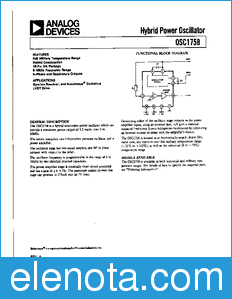 Analog Devices OSC1758 datasheet