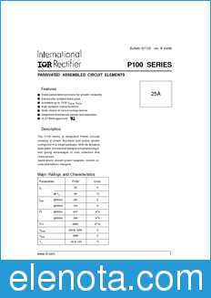 International Rectifier P100 datasheet