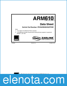 Zarlink Semiconductor P610ARM-B datasheet