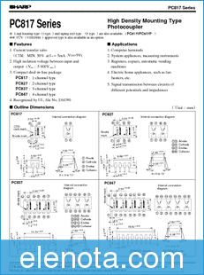 Sharp Electrionic Components PC817D datasheet