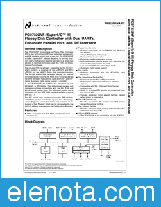 National Semiconductor PC87322VF datasheet