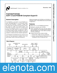National Semiconductor PC87338 datasheet