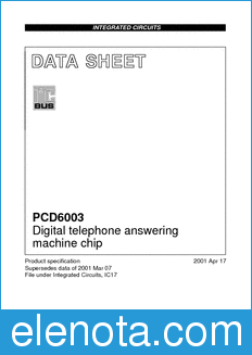 Philips PCD6003 datasheet