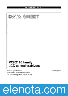 Philips PCF2116 datasheet