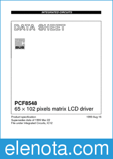 Philips PCF8548 datasheet