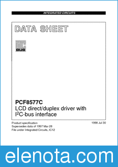 Philips PCF8577C datasheet