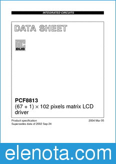 Philips PCF8813 datasheet
