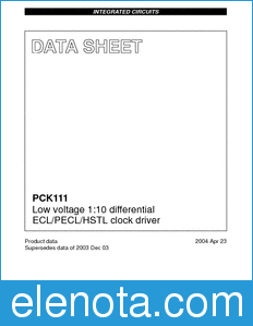 Philips PCK111 datasheet