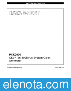 Philips PCK2000 datasheet