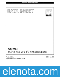 Philips PCK2001 datasheet