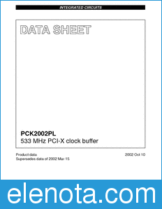 Philips PCK2002PL datasheet