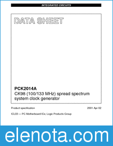 Philips PCK2014A datasheet