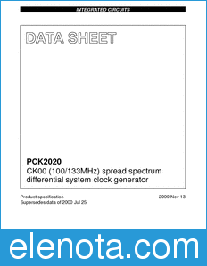 Philips PCK2020 datasheet