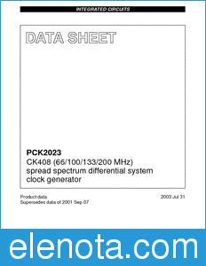 Philips PCK2023 datasheet
