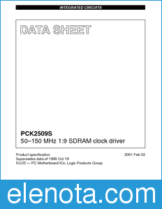 Philips PCK2509S datasheet