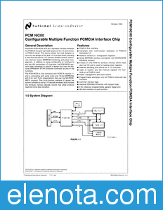 National Semiconductor PCM16C00 datasheet