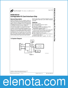 National Semiconductor PCM16C010 datasheet
