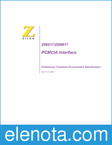 Zilog PCMCIA datasheet