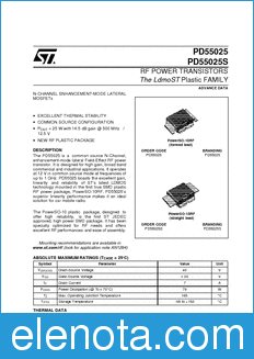 STMicroelectronics PD55025S datasheet
