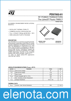 STMicroelectronics PD57002-01 datasheet