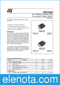 STMicroelectronics PD57060S datasheet