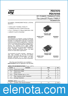 STMicroelectronics PD57070S datasheet