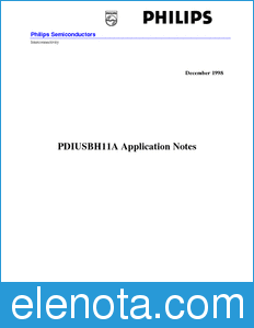 Philips PDIUSBH11A_APPLICATION_NOTES datasheet