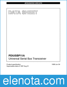 Philips PDIUSBP11A datasheet