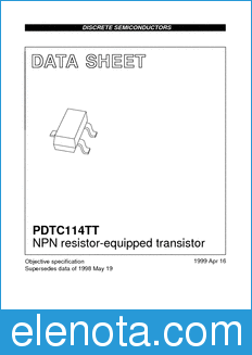 Philips PDTC114TT datasheet