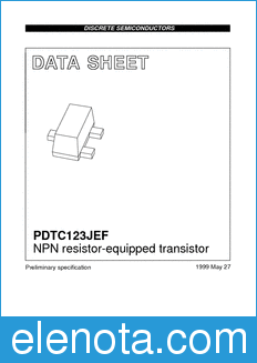 Philips PDTC123JEF datasheet