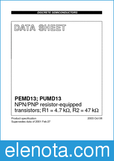 Philips PEMD13 datasheet