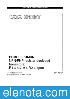 Philips PEMD6 datasheet