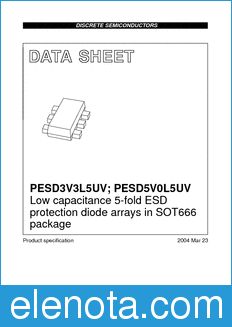 Philips PESD3V3L5UV datasheet