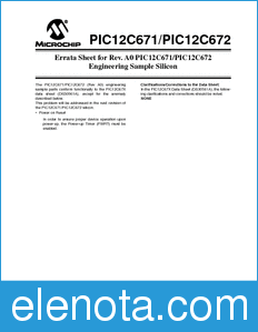 Microchip PIC12C671 datasheet