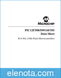 Microchip Technology PIC12F509 datasheet