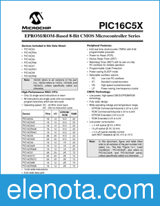 Microchip PIC16C5X datasheet
