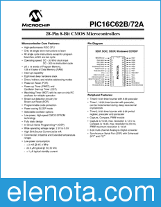 Microchip PIC16C62B datasheet