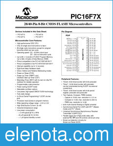 Microchip PIC16F7X datasheet