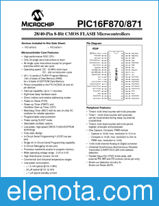 Microchip PIC16F870 datasheet
