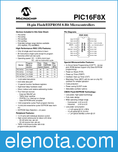Microchip PIC16F8X datasheet